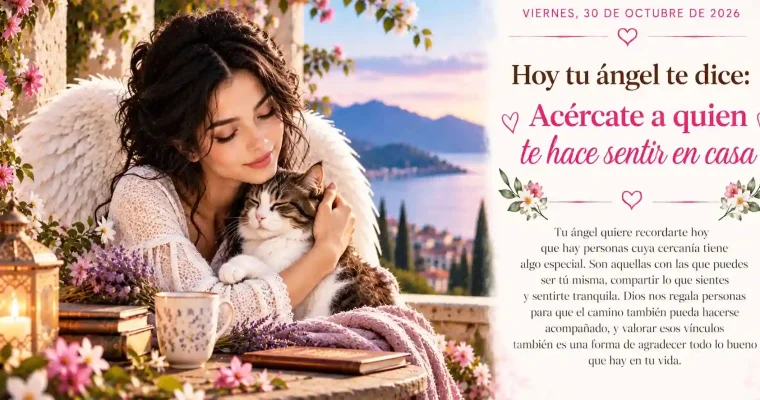 Hoy tu ángel te dice: Acércate a quien te hace sentir en casa