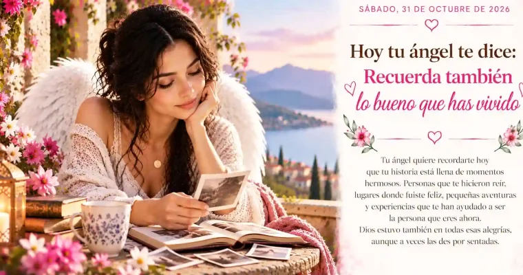 Hoy tu ángel te dice: Recuerda también lo bueno que has vivido