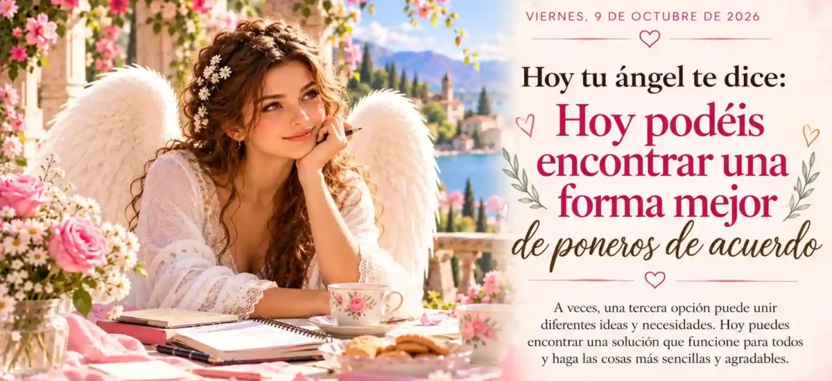 Hoy tu ángel te dice: Hoy podéis encontrar una forma mejor de poneros de acuerdo