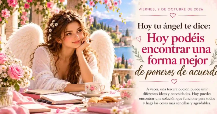 Hoy tu ángel te dice: Hoy podéis encontrar una forma mejor de poneros de acuerdo