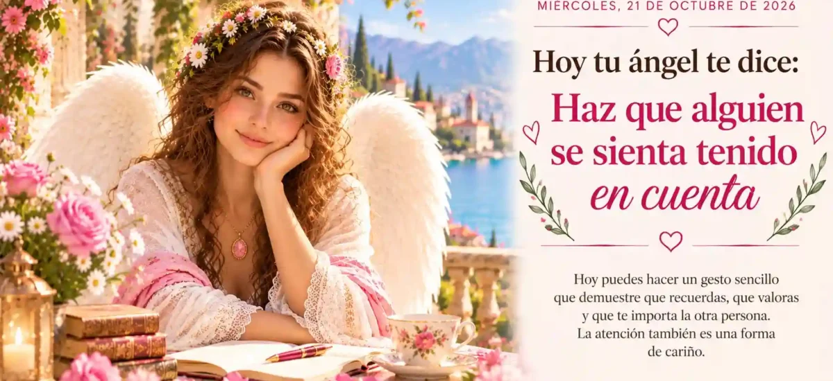 Hoy tu ángel te dice: Haz que alguien se sienta tenido en cuenta