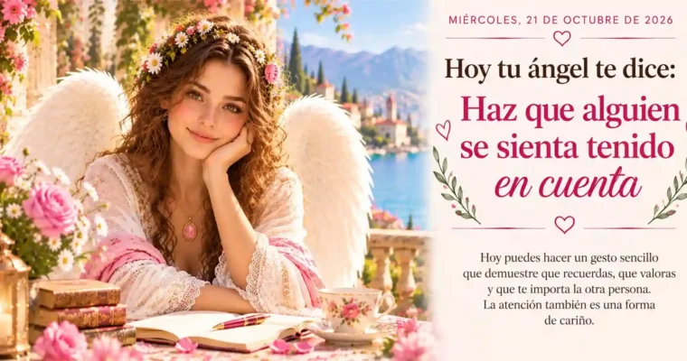 Hoy tu ángel te dice: Haz que alguien se sienta tenido en cuenta